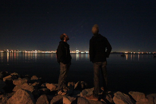 IMG_9555 - Colin and Kaspard with harbour lights